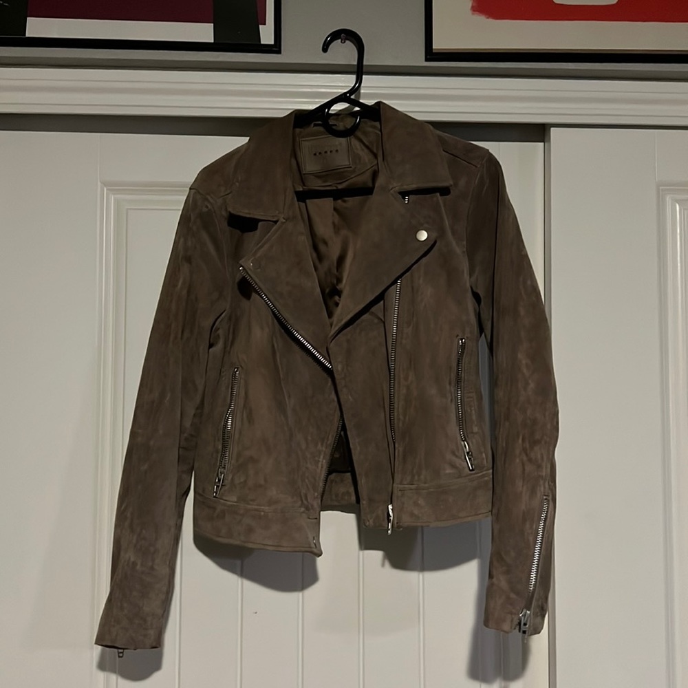 Suede moto jacket!